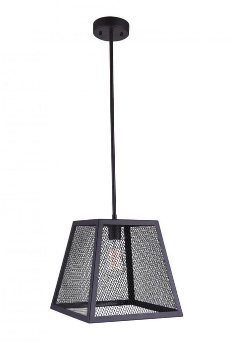 CWI Lighting Macleay 1 Light Down Mini Pendant With Black Finish Model: 9601P12-1-101-A