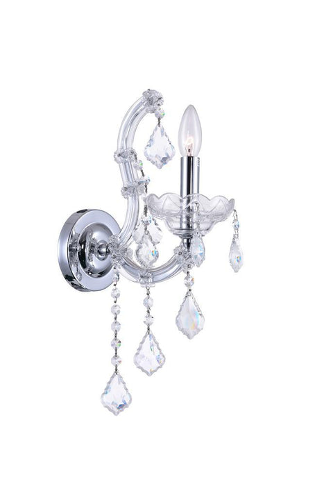 CWI Lighting Maria Theresa 1 Light Wall Sconce With Chrome Finish Model: 8397W5C-1(CLEAR)