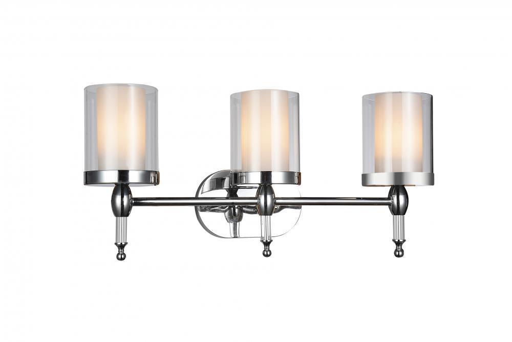 CWI Lighting Maybelle 3 Light Vanity Light With Chrome Finish Model: 9851W24-3-601