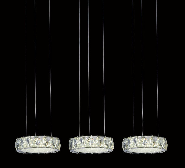 CWI Lighting Milan LED Multi Light Pendant With Chrome Finish Model: 5626P31ST-RC