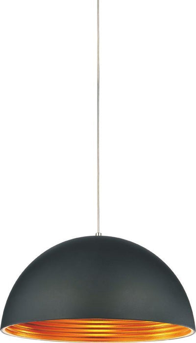 CWI Lighting Modest 1 Light Down Pendant With Black Finish Model: 9629P16-1-101