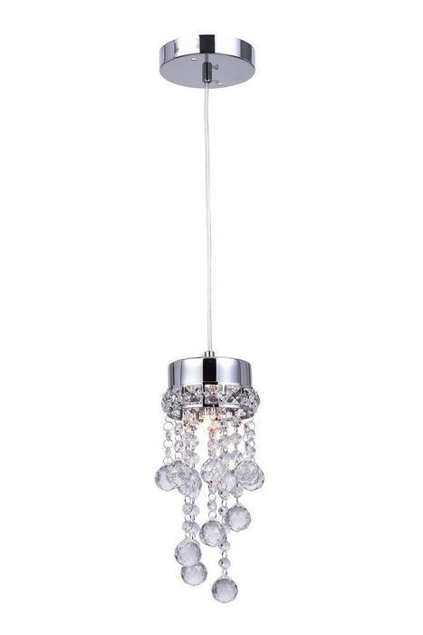 CWI Lighting Monica 1 Light Down Mini Pendant With Chrome Finish Model: 5072P5C-R