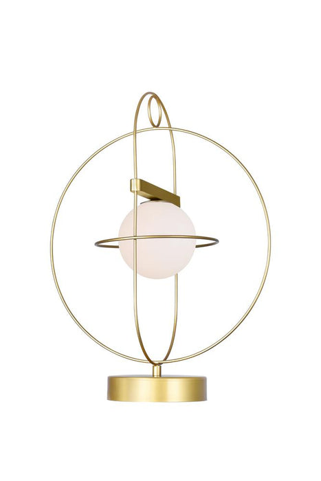 CWI Lighting Orbit 1 Light Lamp With Medallion Gold Finish Model: 1209T14-1-169