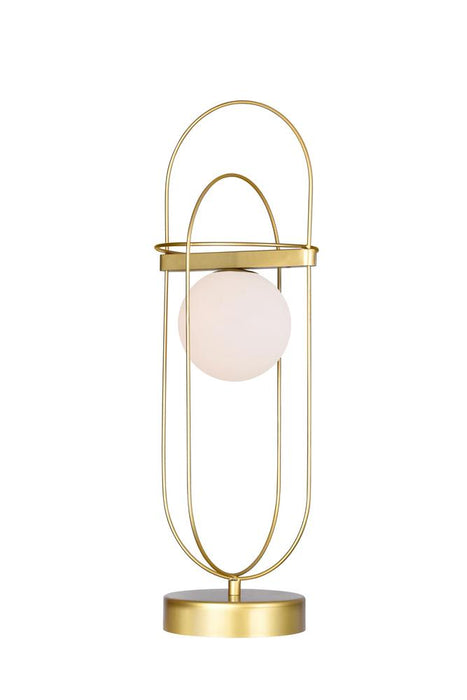 CWI Lighting Orbit 1 Light Lamp With Medallion Gold Finish Model: 1209T7-1-169