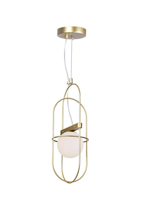 CWI Lighting Orbit 1 Light Mini Pendant With Medallion Gold Model: 1209P7-1-169