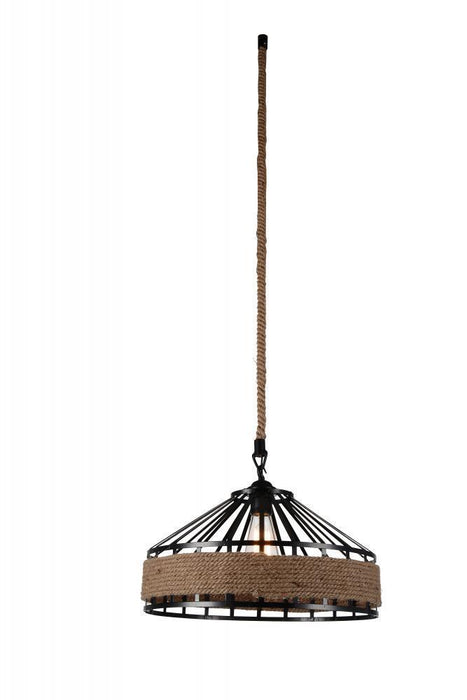 CWI Lighting Padma 1 Light Down Pendant With Black Finish Model: 9731P16-1-101