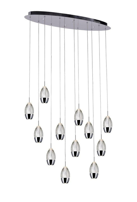 CWI Lighting Perrier 12 Light Multi Light Pendant With Chrome Model: 5077P34C-O