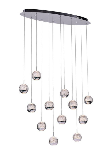 CWI Lighting Perrier 12 Light Multi Light Pendant With Chrome Model: 5444P34C-O