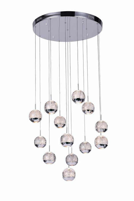 CWI Lighting Perrier 13 Light Multi Light Pendant With Chrome Model: 5444P24C-R