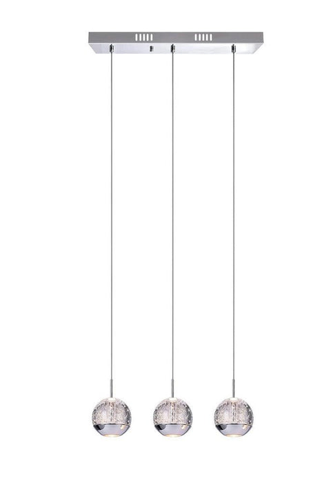 CWI Lighting Perrier 3 Light Multi Light Pendant With Chrome Model: 5444P16C-RC