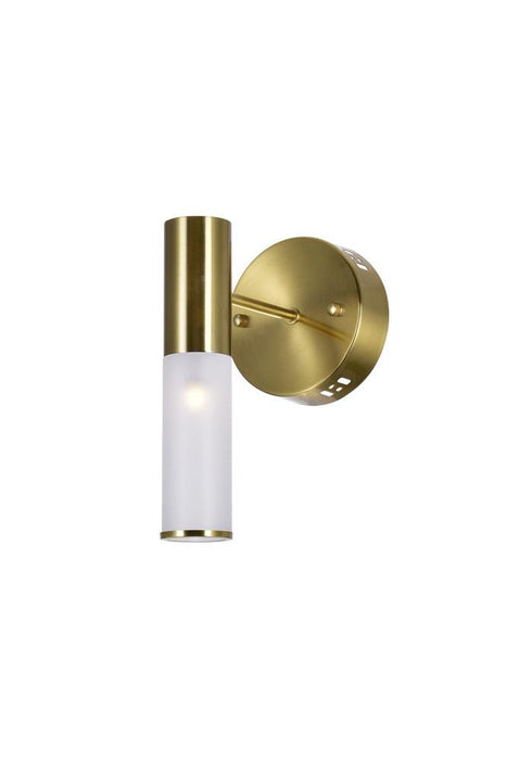 CWI Lighting Pipes 1 Light Sconce With Brass Finish Model: 1221W7-1-625