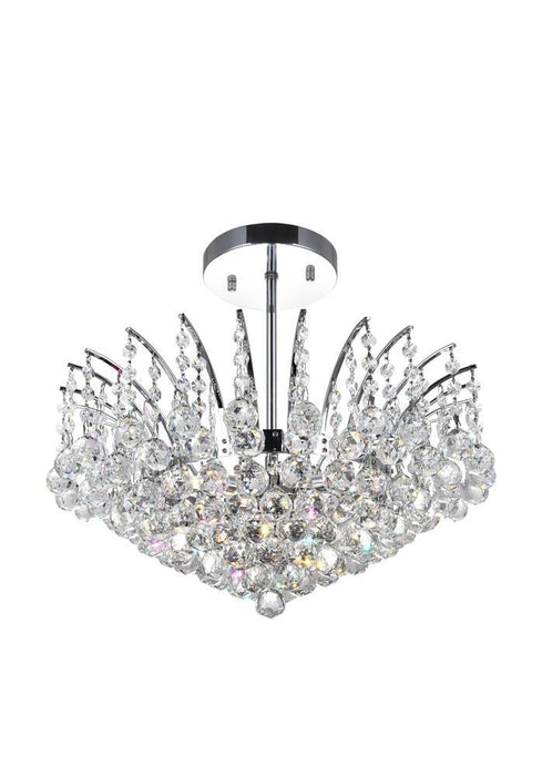 CWI Lighting Posh 8 Light Flush Mount With Chrome Finish Model: 8010C20C