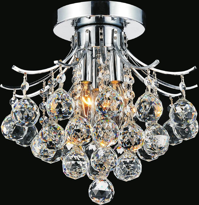 CWI Lighting Princess 3 Light Flush Mount With Chrome Finish Model: 8012C12C