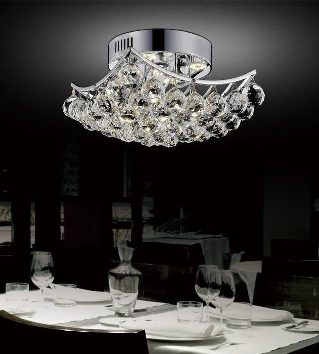 CWI Lighting Queen 6 Light Flush Mount With Chrome Finish Model: 8038C18C-S