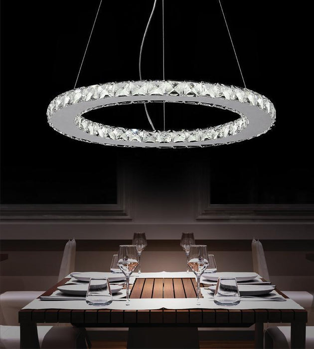 CWI Lighting Ring LED Chandelier With Chrome Finish Model: 5080P20ST-R