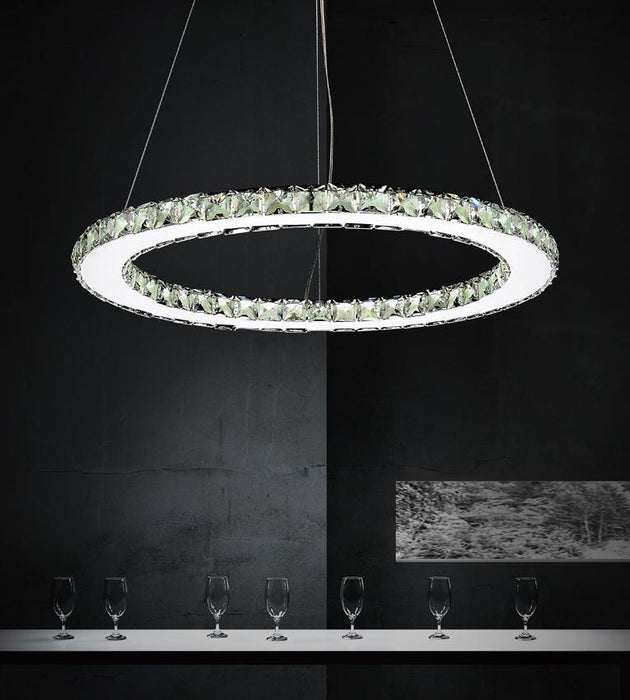 CWI Lighting Ring LED Chandelier With Chrome Finish Model: 5080P24ST-R