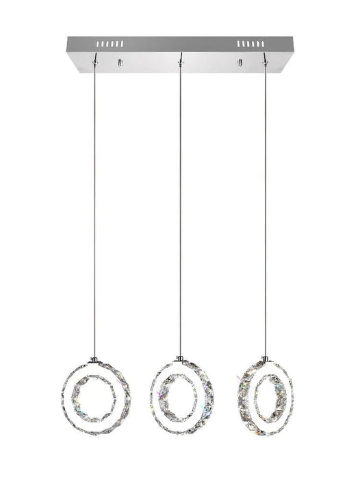 CWI Lighting Ring LED Multi Light Pendant With Chrome Finish Model: 5417P24ST-RC-A