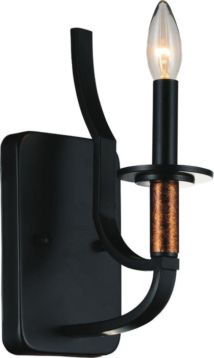 CWI Lighting Scarlet 1 Light Bathroom Sconce With Black Finish Model: 9847W5-1-101