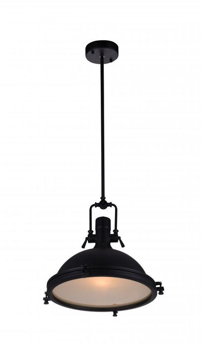 CWI Lighting Show 1 Light Down Pendant With Black Finish Model: 9602P16-1-101