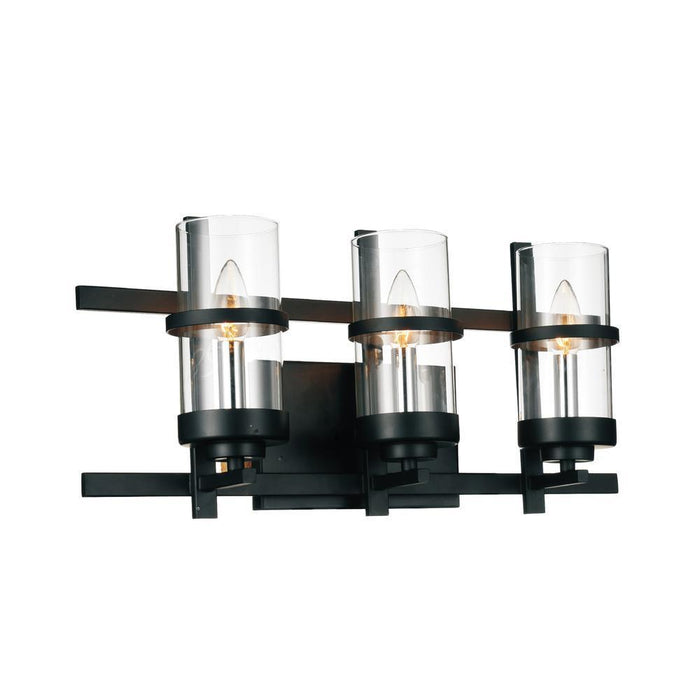 CWI Lighting Sierra 3 Light Wall Sconce With Black Finish Model: 9827W21-3-101