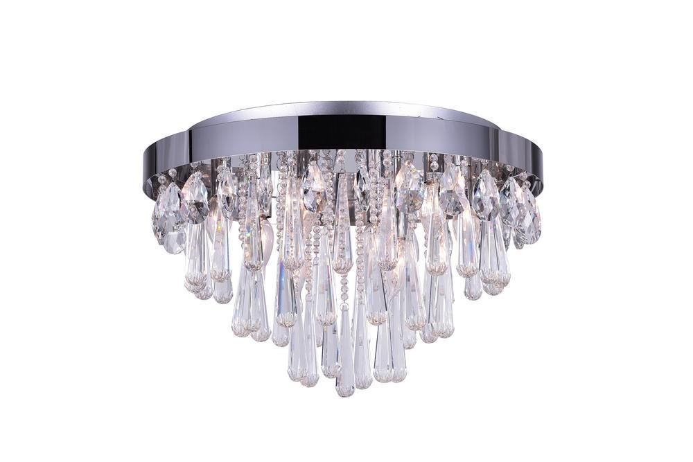 CWI Lighting Vast 8 Light Flush Mount With Chrome Finish Model: 5078C20C