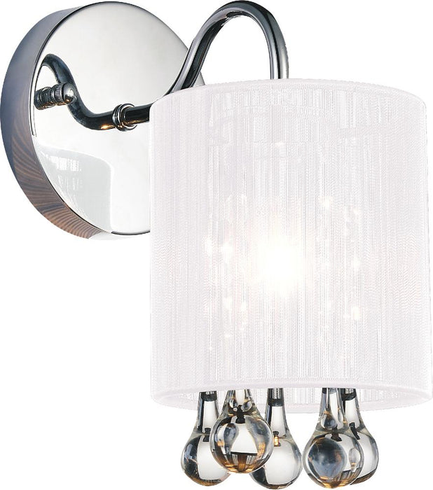 CWI Lighting Water Drop 1 Light Bathroom Sconce With Chrome Finish Model: 5006W5C-1 (W)