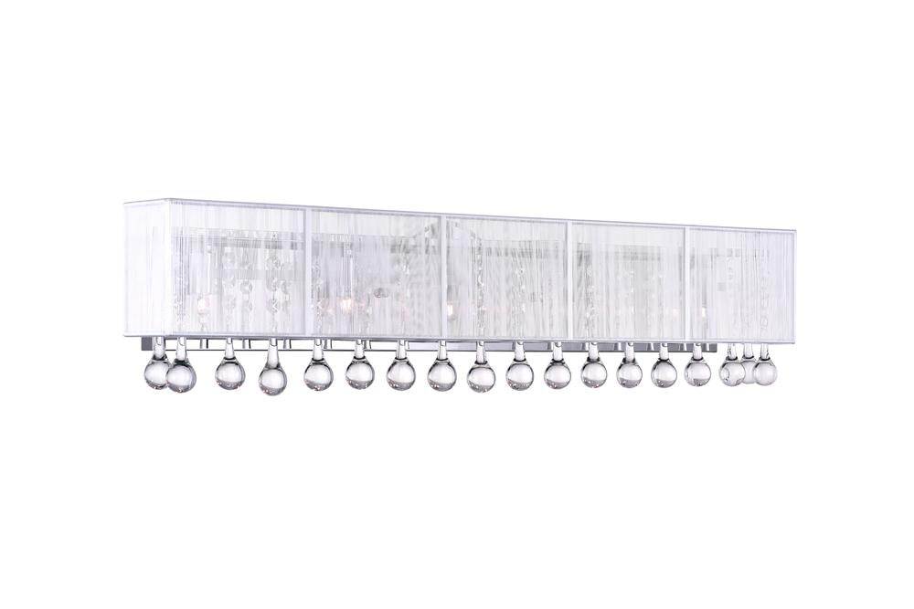 CWI Lighting Water Drop 5 Light Vanity Light With Chrome Finish Model: 5005W32C-RC (W)