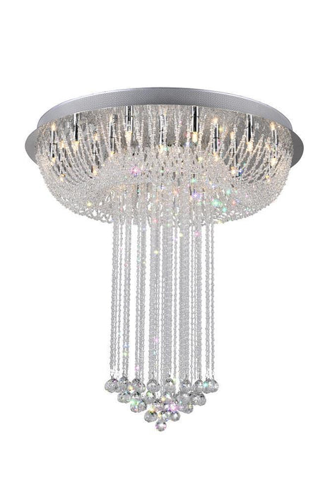 CWI Lighting Waterfall 23 Light Flush Mount With Chrome Finish Model: 6615C32C