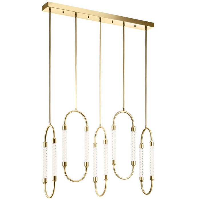 Elan Delsey Linear Chandelier 5 Light LED Model: 84146