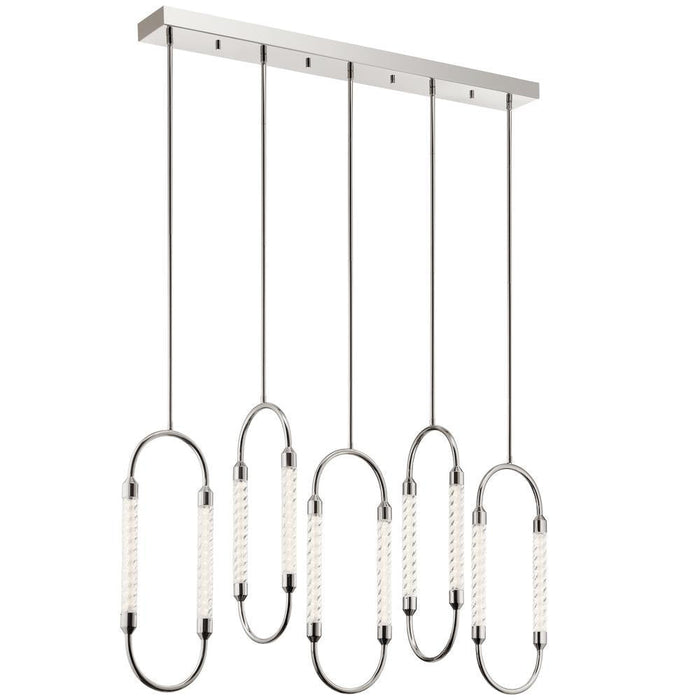 Elan Delsey Linear Chandelier 5 Light LED Model: 84147