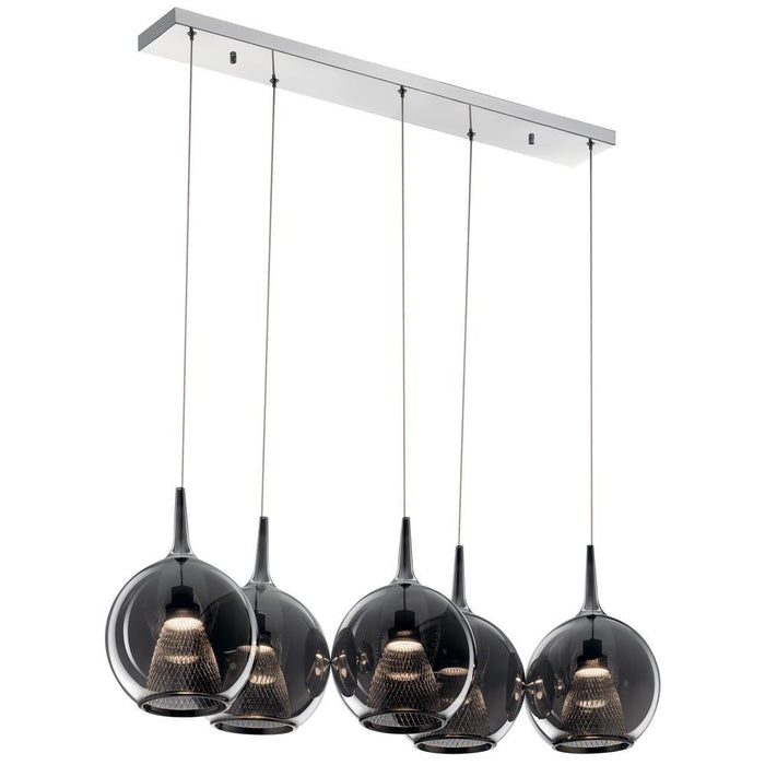 Elan Zin Linear Chandelier 5 Light LED Model: 84154