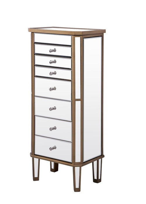 Elegant Decor Contempo 7 Drawer Jewelry Armoire 18 In. X 12 In. X 41 Model: MF6-1103GC