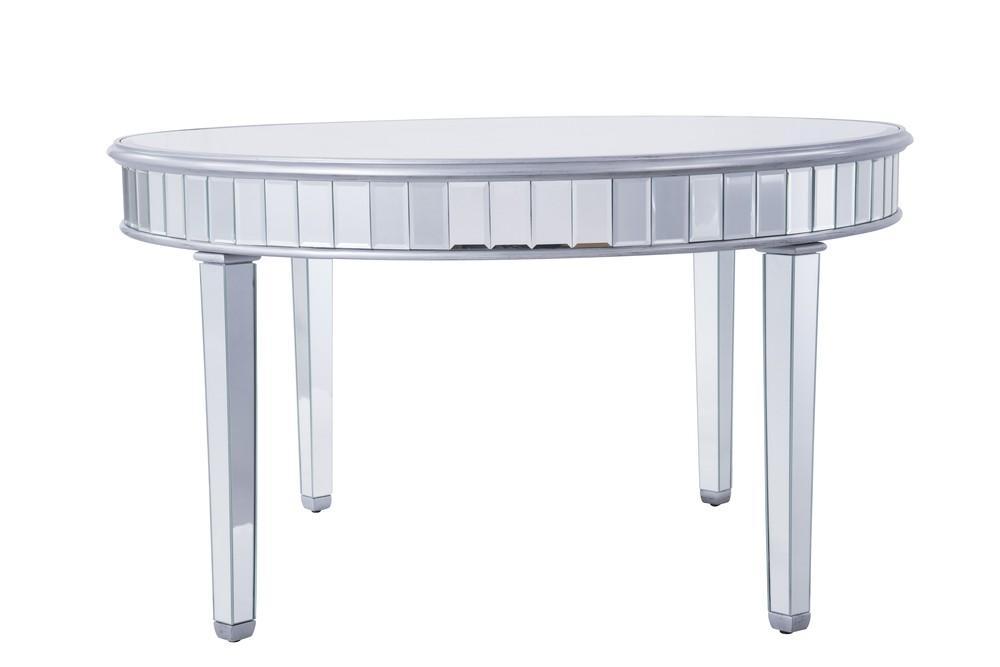 Elegant Decor Contempo Round Table D60 In. In Silver Paint Model: MF6-1037S