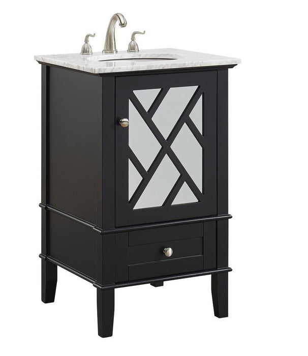 Elegant Decor Luxe 21 In.single Bathroom Vanity Set In Black Model: VF30221BK