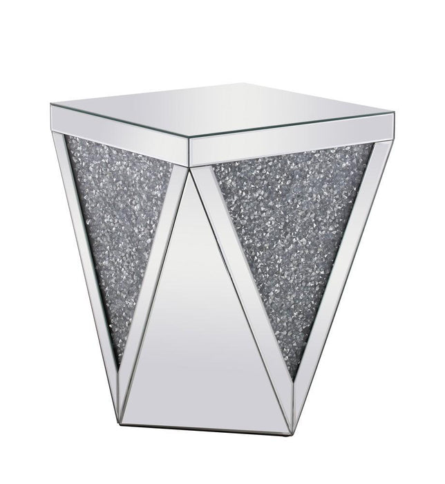 Elegant Decor 18.5 Inch Crystal End Table Silver Royal Cut Crystal Model: MF92008