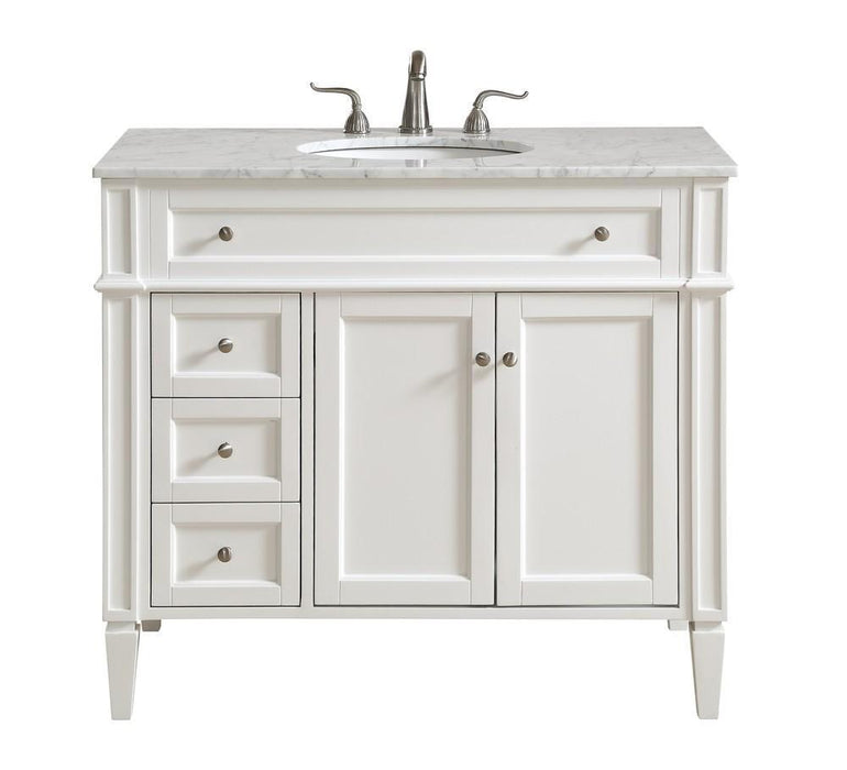 Elegant Decor 40 Inch . Single Bathroom Vanity Set Inch Model: VF12540WH