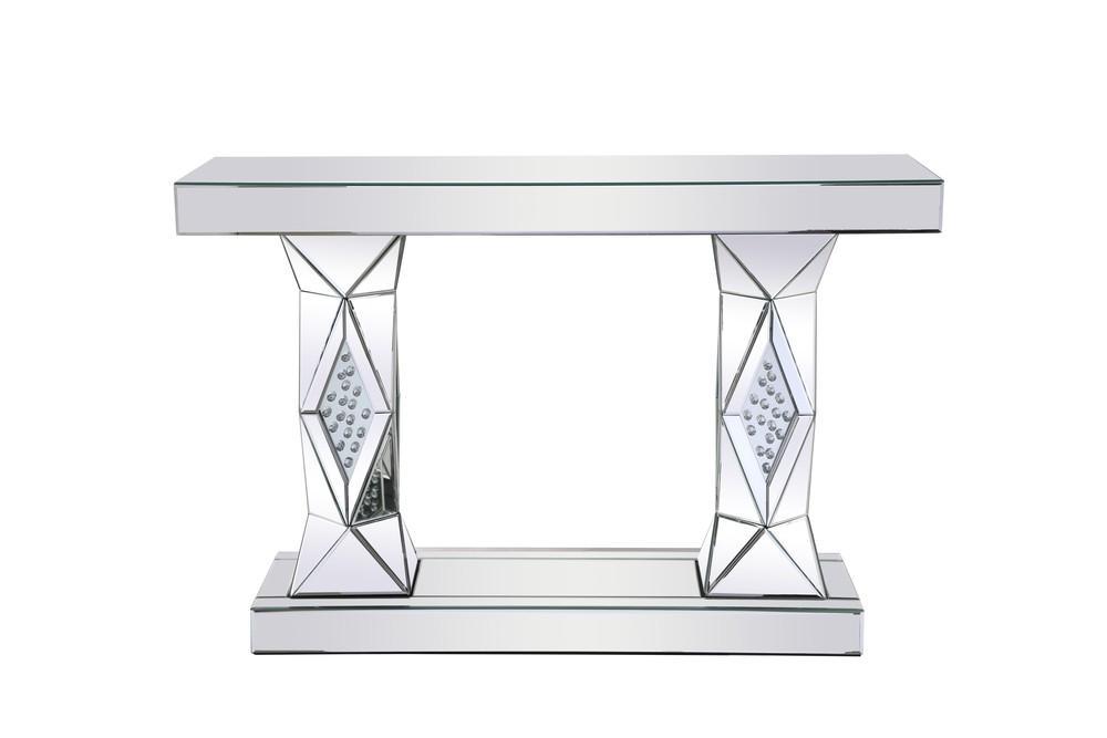 Elegant Decor 47 Inch Rectangle Crystal Console Table Clear Royal Cut Crystal Model: MF92019