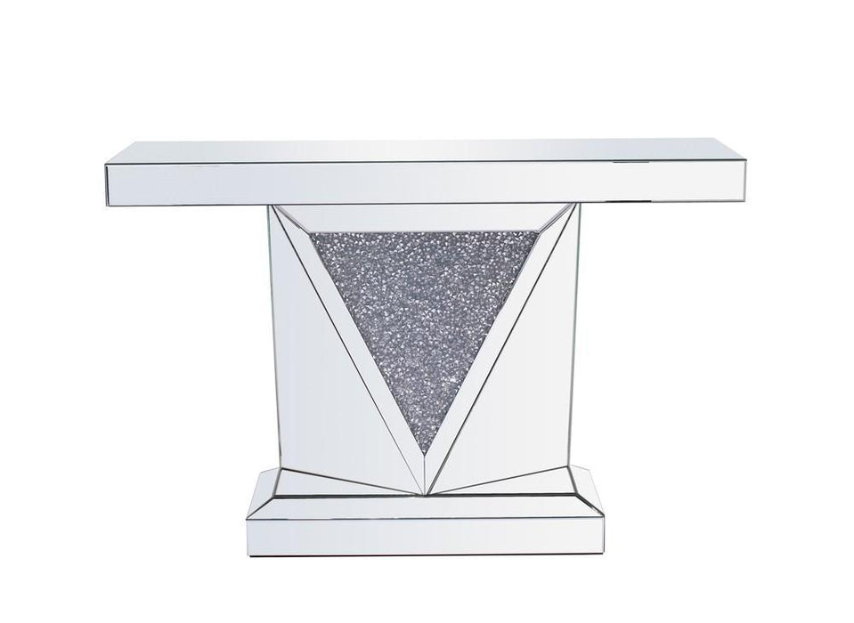 Elegant Decor 47 Inch Rectangle Crystal Console Table Silver Royal Cut Crystal Model: MF92009