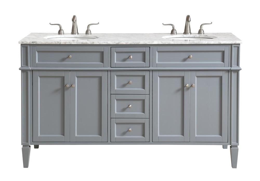 Elegant Decor 60 Inch . Double Bathroom Vanity Set Inch Model: VF12560DGR