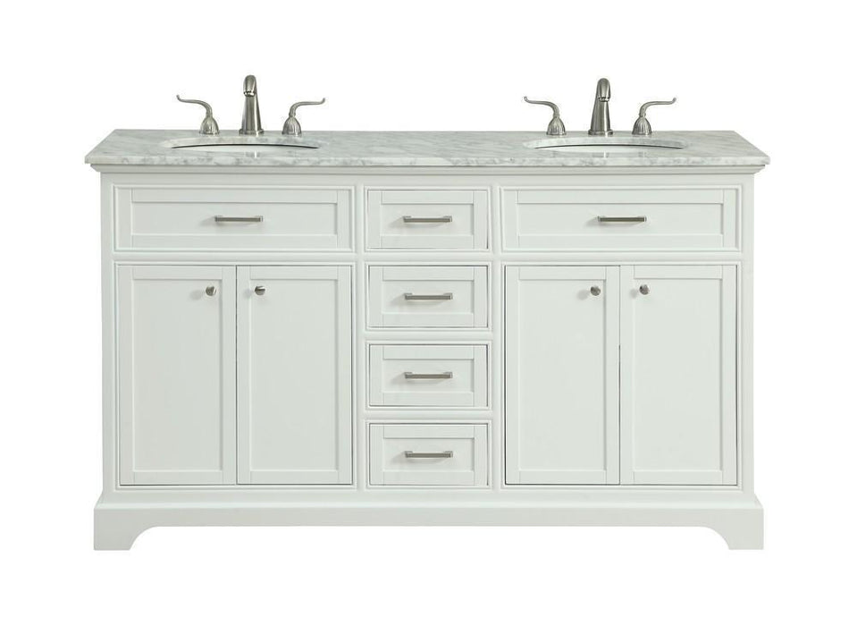 Elegant Decor 60 Inch . Double Bathroom Vanity Set Inch Model: VF15060DWH