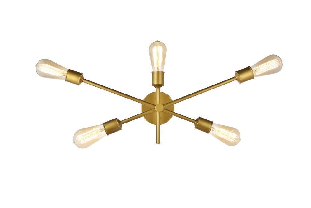 Elegant Lighting Axel 5 Light Sconce Model: LD8022W24BR