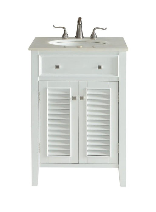 Elegant Decor Cape Cod 24 Inch . Single Bathroom Vanity Set Inch Model: VF10424WH