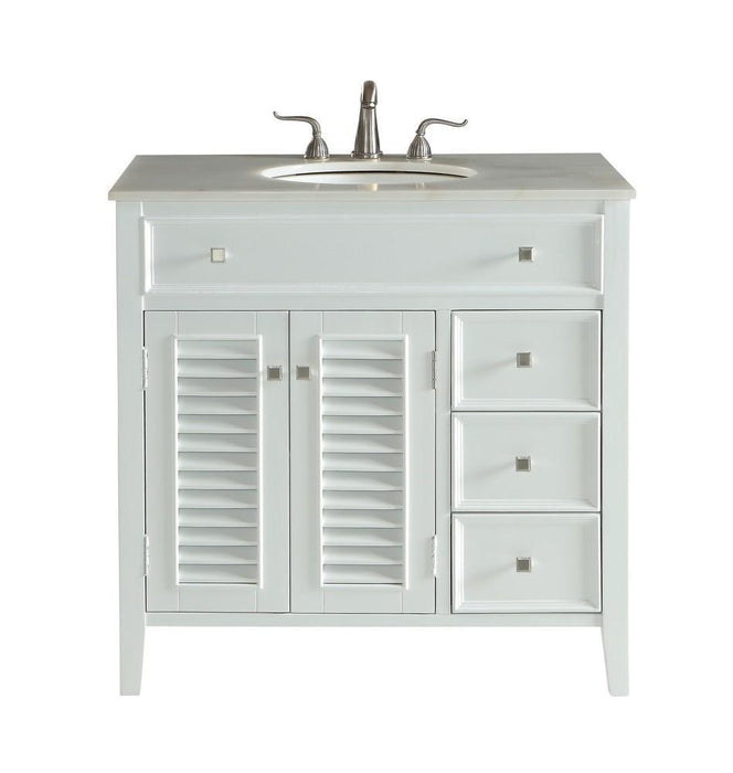 Elegant Decor Cape Cod 36 Inch . Single Bathroom Vanity Set Inch Model: VF10436WH