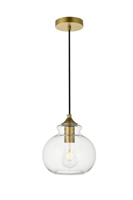 Elegant Lighting Destry 1 Light Pendant Model: LD2245BR