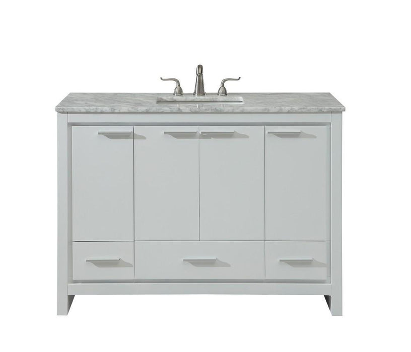 Elegant Decor Filipo 48 Inch . Single Bathroom Vanity Set Inch Model: VF12848WH