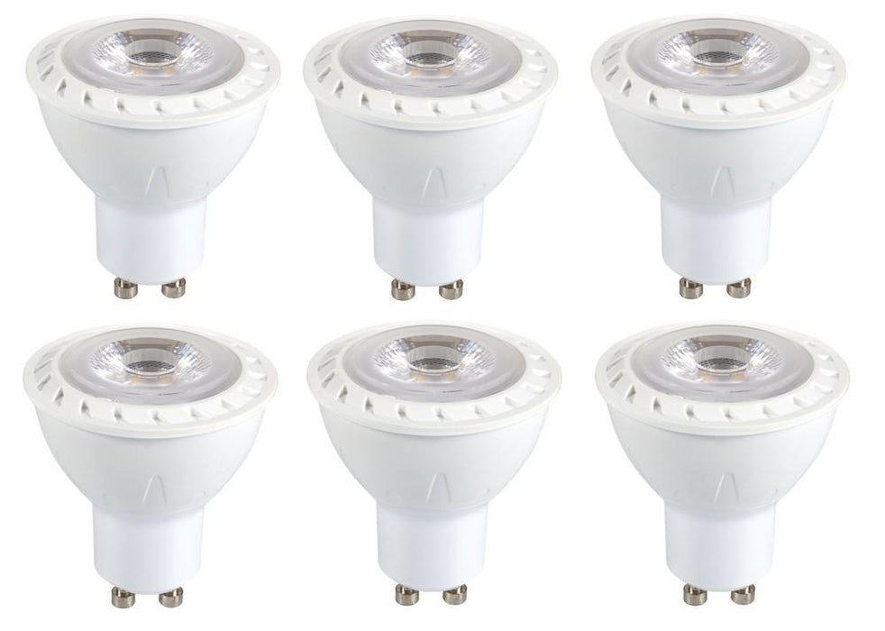 Elitco Lighting LED Gu10 Light Bulb, 3000k, 35°, Cri80, Etl, 7w, 50 Watt Equivalent, 25000hrs, Lm520, Dimmable, 3 Years Model: GU10LED101-6PK