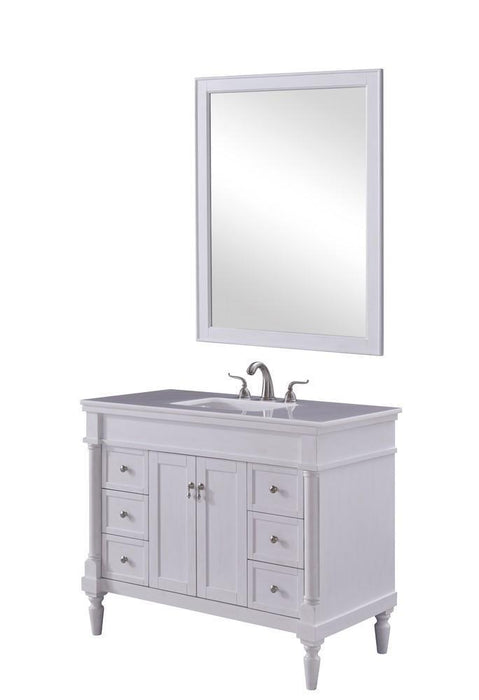 Elegant Decor Lexington 42 Inch . Single Bathroom Vanity Set Inch Model: VF13042AW