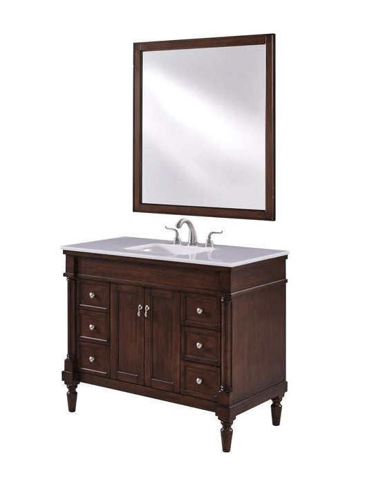 Elegant Decor Lexington 42 Inch . Single Bathroom Vanity Set Inch Model: VF13042WT