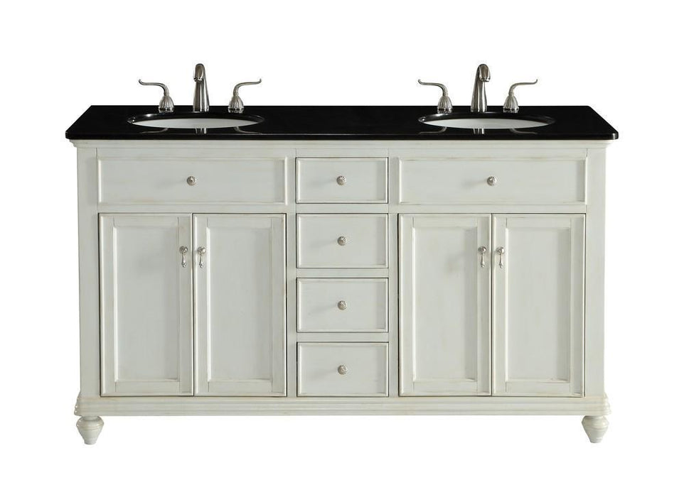 Elegant Decor Otto 60 Inch . Double Bathroom Vanity Set Inch Model: VF12360DAW