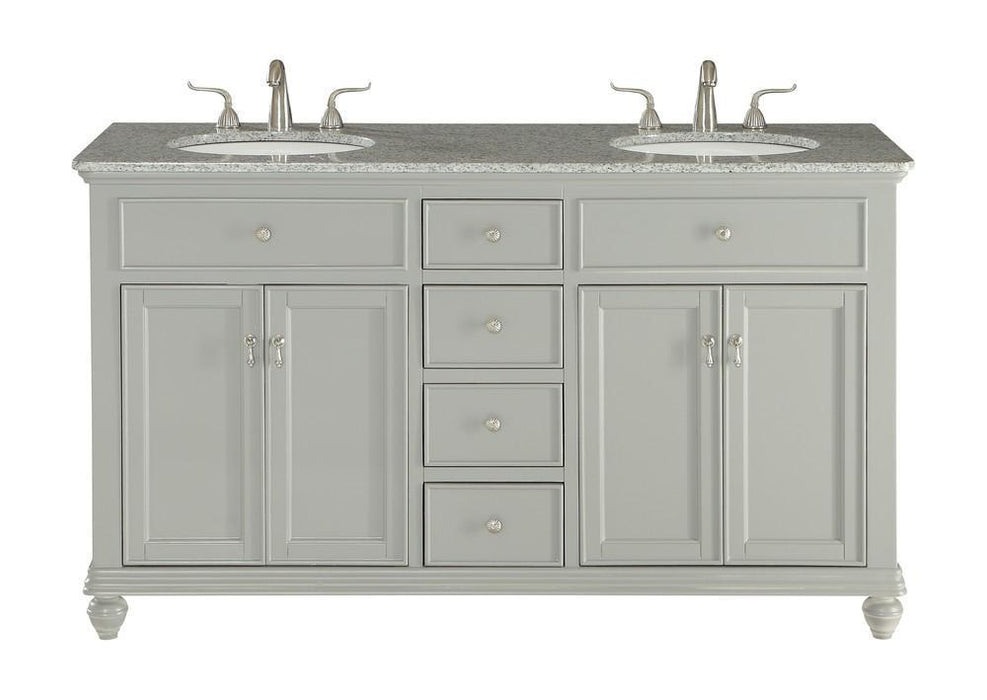 Elegant Decor Otto 60 Inch . Double Bathroom Vanity Set Inch Model: VF12360DGR